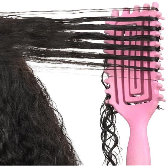 Curl Define Styling Brush,Curly Hair Brush, Wet Dry Detangler Hair Brush,The Essential Tool For S Styling Curls, Achieve Perfectly Defined Curls -1pc -multicolor - Image 4